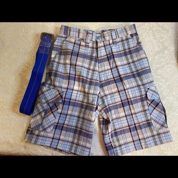 Pacific Blue Boys Plaid Fashion Shorts size:12 - Picture 6 of 9